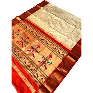 Wedding Saree Paithani Silk Sari Traditional Maharashtrian Saree Partywear